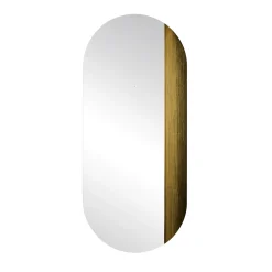 Disain 1971 Specchio da parete ovale Orizzonte in resina spatolata oro> Specchi Da Parete