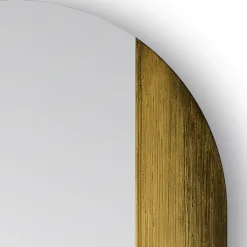 Disain 1971 Specchio da parete ovale Orizzonte in resina spatolata oro><noscript><img width=