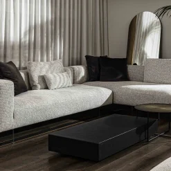 Disain 1971 Specchio da parete ovale Orizzonte in resina spatolata oro><noscript><img width=