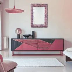 Fratelli Tosi Specchio da parete rettangolare Roseto Glicine Oro><noscript><img width=