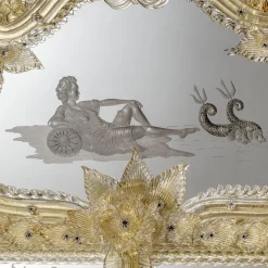 Barbini Specchio da parete Rex con foglia d'oro> Specchi Da Parete