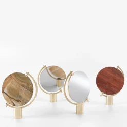 JCP Universe Specchio da tavolo Naia in marmo travertino rosso di CTRLZAK><noscript><img width=