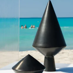 Studio Lievito Specchio da tavolo Nero 52 bucchero di e Maddalena Vantaggi><noscript><img width=