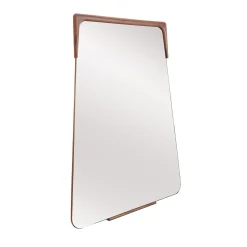 Pacini & Cappellini Specchio Destiny con cornice in massello di noce canaletto di Marco Corti> Specchi Da Terra