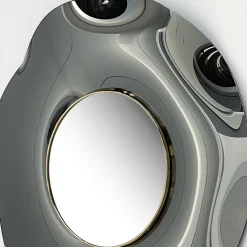 Ghirò Studio Specchio di cristallo fumé fatto a mano Undulate><noscript><img width=