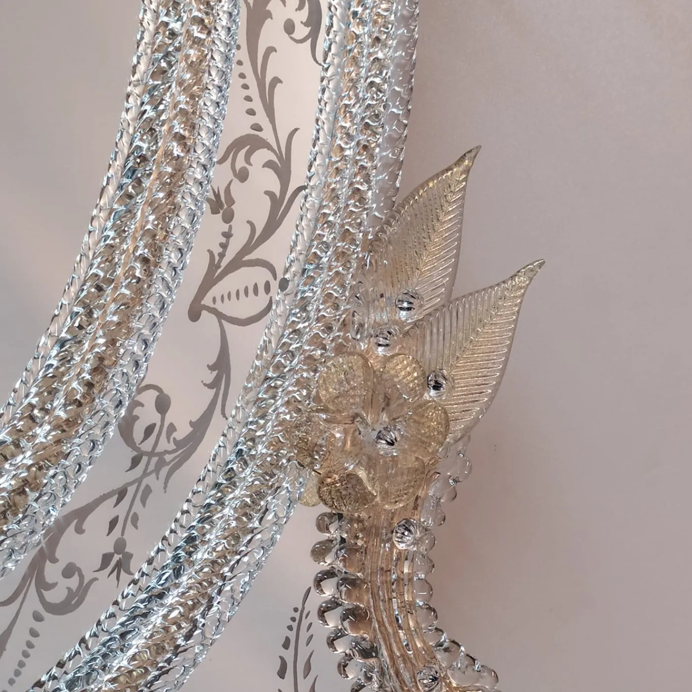 Fratelli Tosi Specchio in vetro di Murano Zeus Gold di> Specchi Da Parete