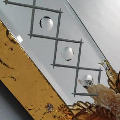 Fratelli Tosi Specchio in vetro di Murano Ambra Gold di><noscript><img width=