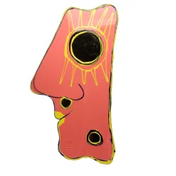 Corsi Design Factory Specchio Look at Me M Pink di Gaetano Pesce> Sculture Da Parete