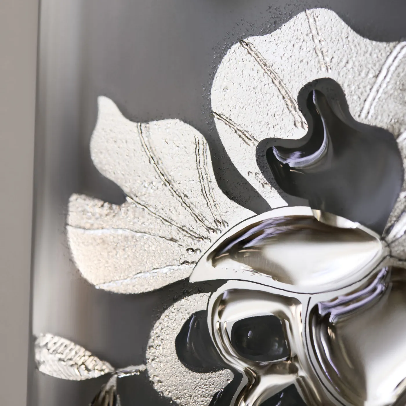 Melting Mirrors Specchio rettangolare da parete Arielle Argento> Specchi Da Parete