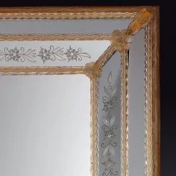 Fratelli Tosi Specchio rettangolare in vetro di Murano Da Mula> Specchi Da Parete