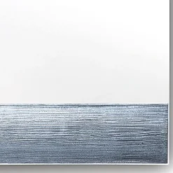 Disain 1971 Specchio rettangolare Orizzonte decorato con resina spatolata argento> Specchi Da Parete