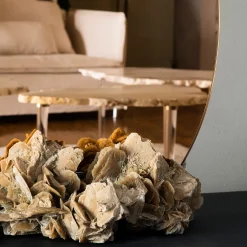 Francesco Maria Messina Specchio rotondo Rosa-Rosæ> Specchi Da Tavolo