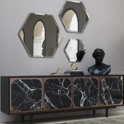 Morica Design Specchio Ruby grande esagonale e fumé><noscript><img width=