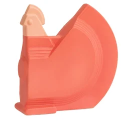 Nuove Forme Statuetta Gallina rosso corallo e rosa> Statuine