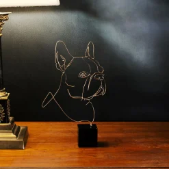 Profilo Statuetta in bronzo di cane toro francese> Statuine