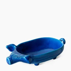 Bitossi Ceramiche Statuetta maialino blu Boletto di Aldo Londi> Statuine