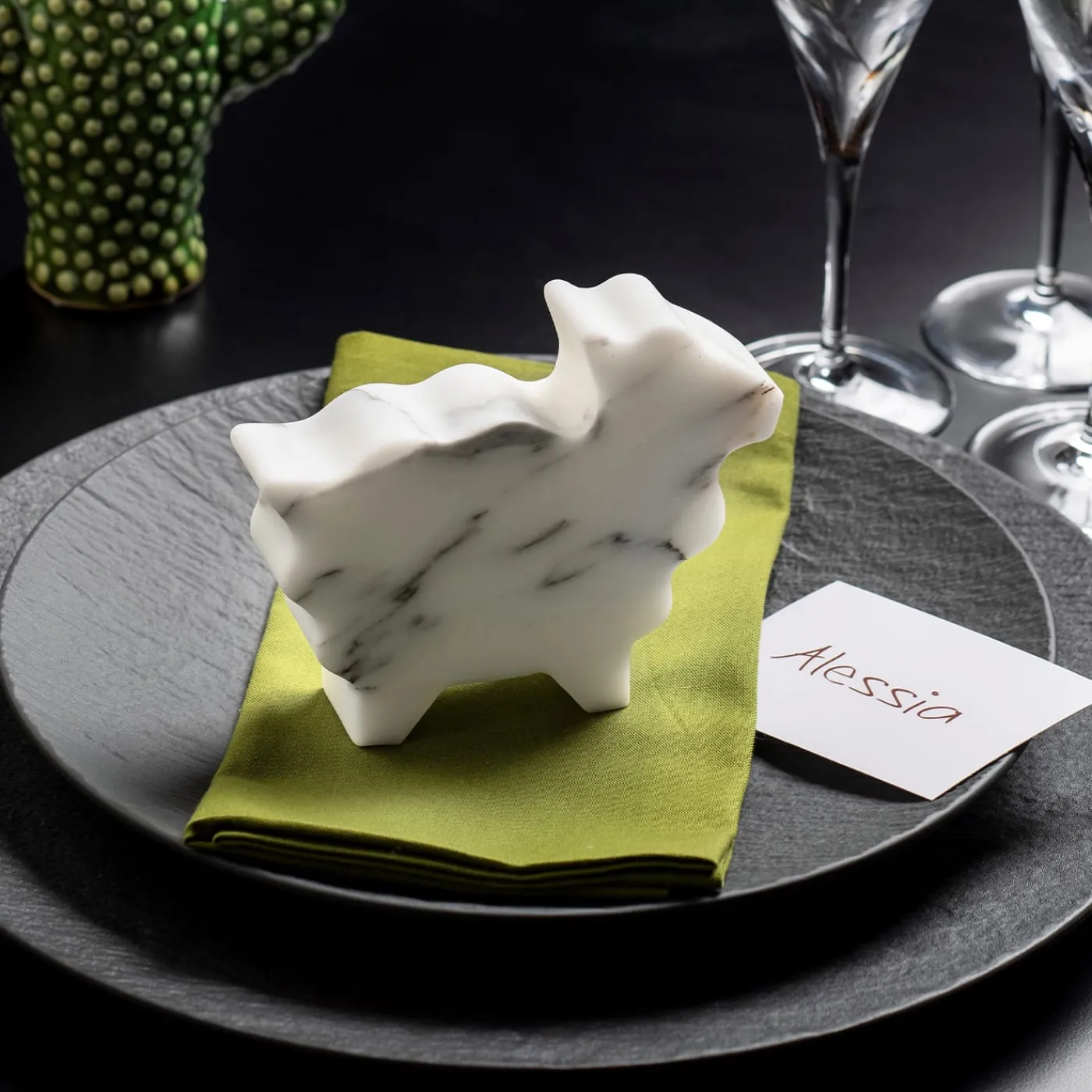 Kimano Statuetta Pecorella bianca di Alessandra Grasso> Statuine