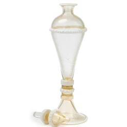 Officine di Murano 1295 Stmat Vaso con piede in oro e bianco 24 carati con coperchio><noscript><img width=