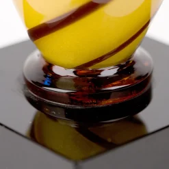 Officine di Murano 1295 Stmatbott Bottiglia nera e gialla> Vasi Decorativi