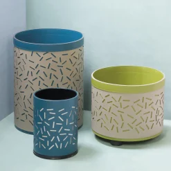 Rudi Sugar 9 Cestino rotondo bicolore con rotelle> Ceste