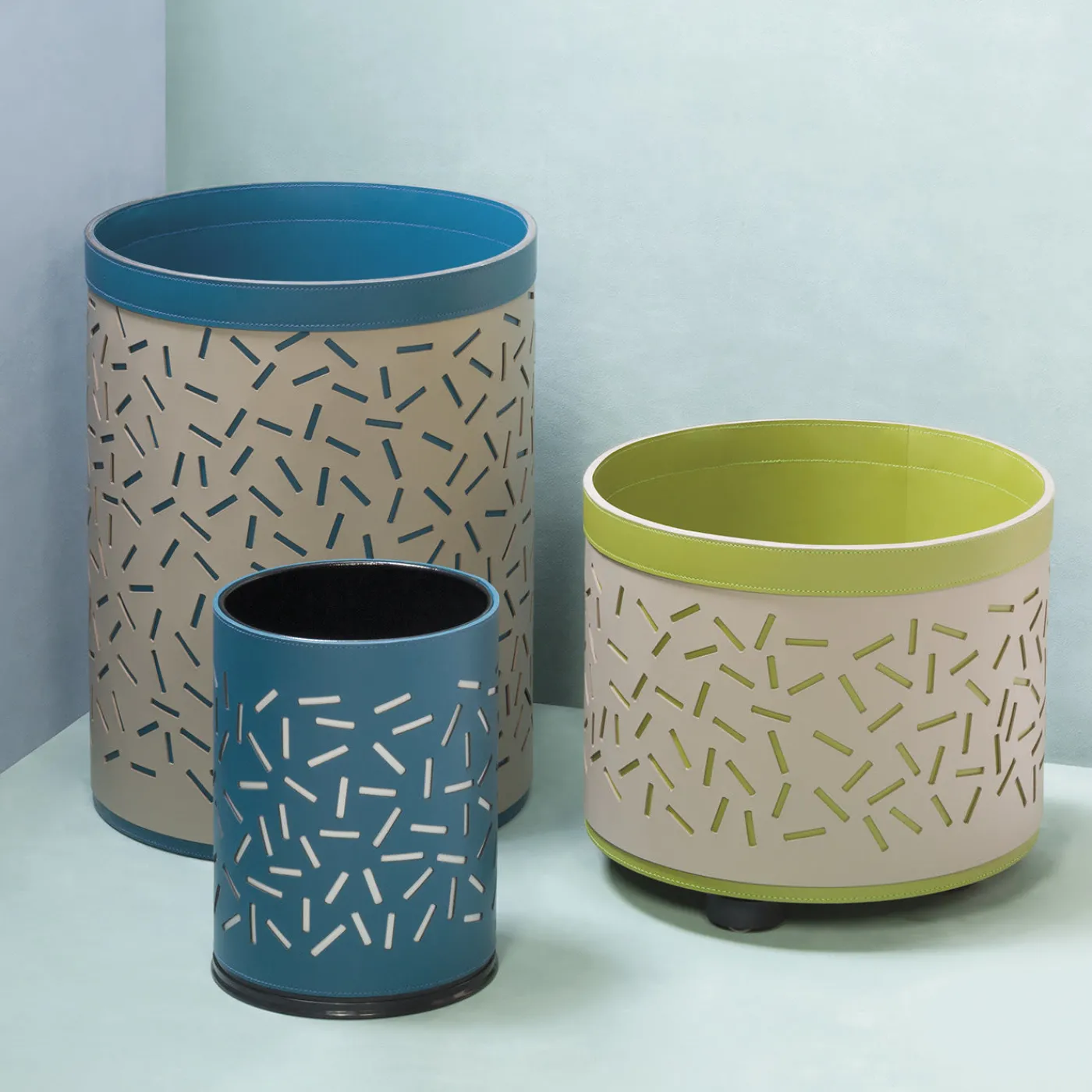 Rudi Sugar 9 Cestino rotondo bicolore con rotelle> Ceste