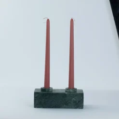 FiammettaV Home Collection TA Portacandele squadrato doppio in marmo verde><noscript><img width=