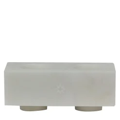 FiammettaV Home Collection TA Portacandele squadrato doppio in marmo Paonazzo> Candelieri E Portacandele