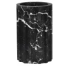 FiammettaV Home Collection TAN Vaso a colonna in marmo Marquina nero satinato> Vasi Decorativi