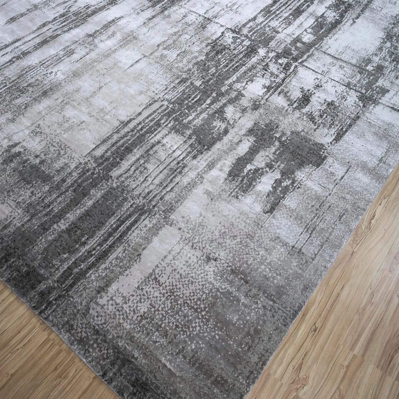 Jaipur Rugs Tappeto Annodato a Mano Echi di Seta Bianco e Bianco> Tappeti E Moquette