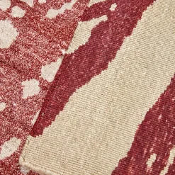 Nodus Tappeto artigianale in seta di bambù rosso e bianco Mars> Tappeti E Moquette