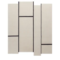 Amini Tappeto Campiture bianco e nero di Elisa Ossino> Tappeti E Moquette