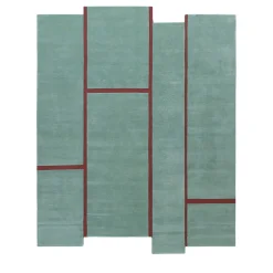 Amini Tappeto Campiture Menta e Viola di Elisa Ossino> Tappeti E Moquette