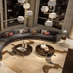 Franco Bianchini Tappeto circolare Metamorfosi in lana e seta artistica Collezione FB> Tappeti E Moquette