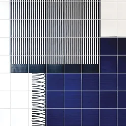 Francesco De Maio Tappeto Composizione ceramica blu e gialla di Giuliano Andrea dell'Uva 300 x 180> Piastrelle E Pavimenti
