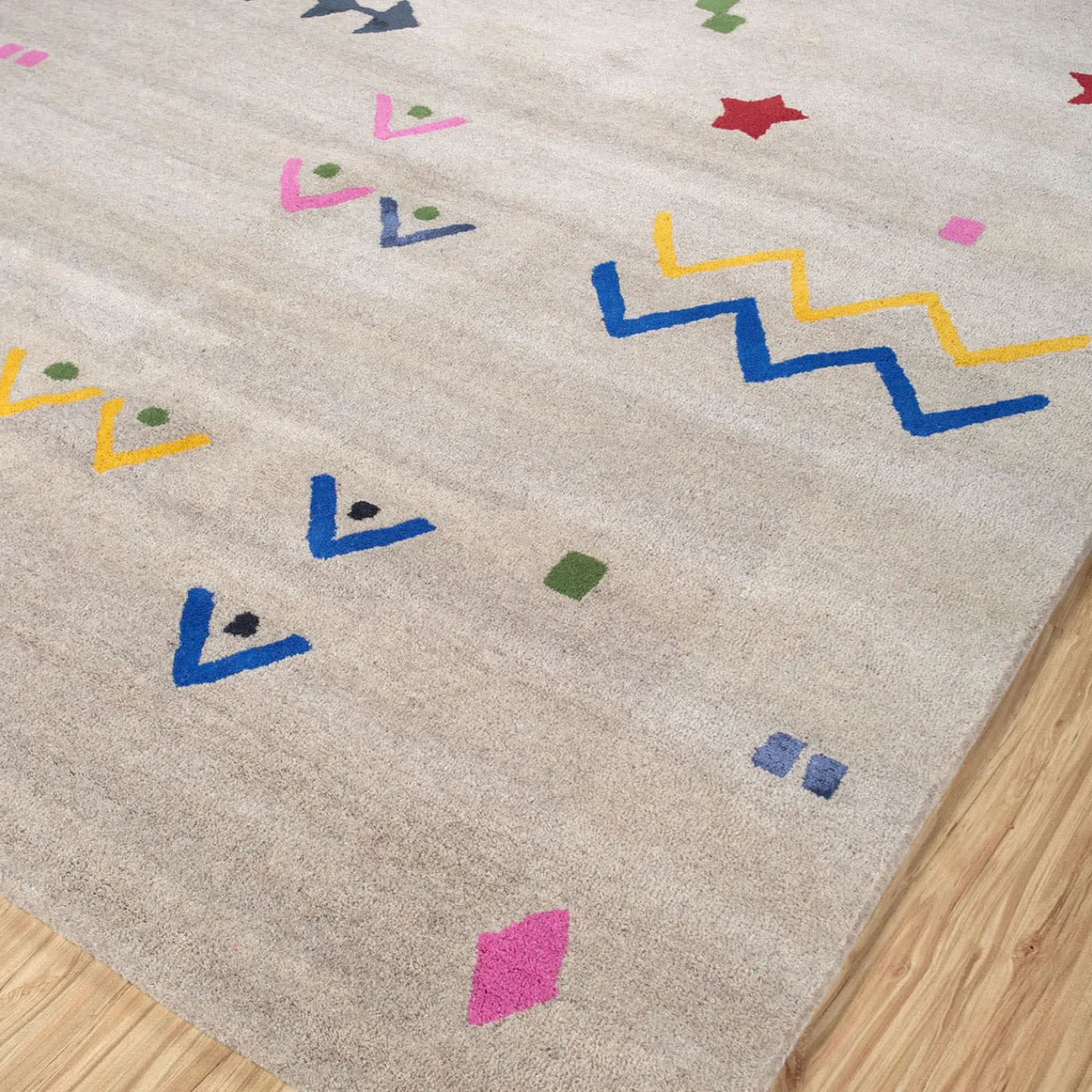 Jaipur Rugs Tappeto Confetti Creamy White Inky Sea, tessuto a mano> Tappeti E Moquette