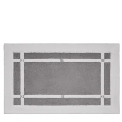 Verderoccia Tappeto da bagno Pompidou in stile geometrico bianco e grigio> Biancheria Da Bagno