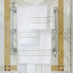 Verderoccia Tappeto da bagno Roma White & Silver Olive><noscript><img width=