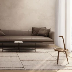 Kristiina Lassus Tappeto Kiviya in Lana Bianco e Marrone><noscript><img width=