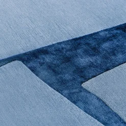 Sirecom Tappeto Lettera Aperta Annodato a Mano in Tessuto Blu><noscript><img width=