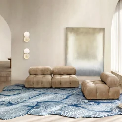 Mohebban Tappeto rettangolare Oceano blu in lana><noscript><img width=