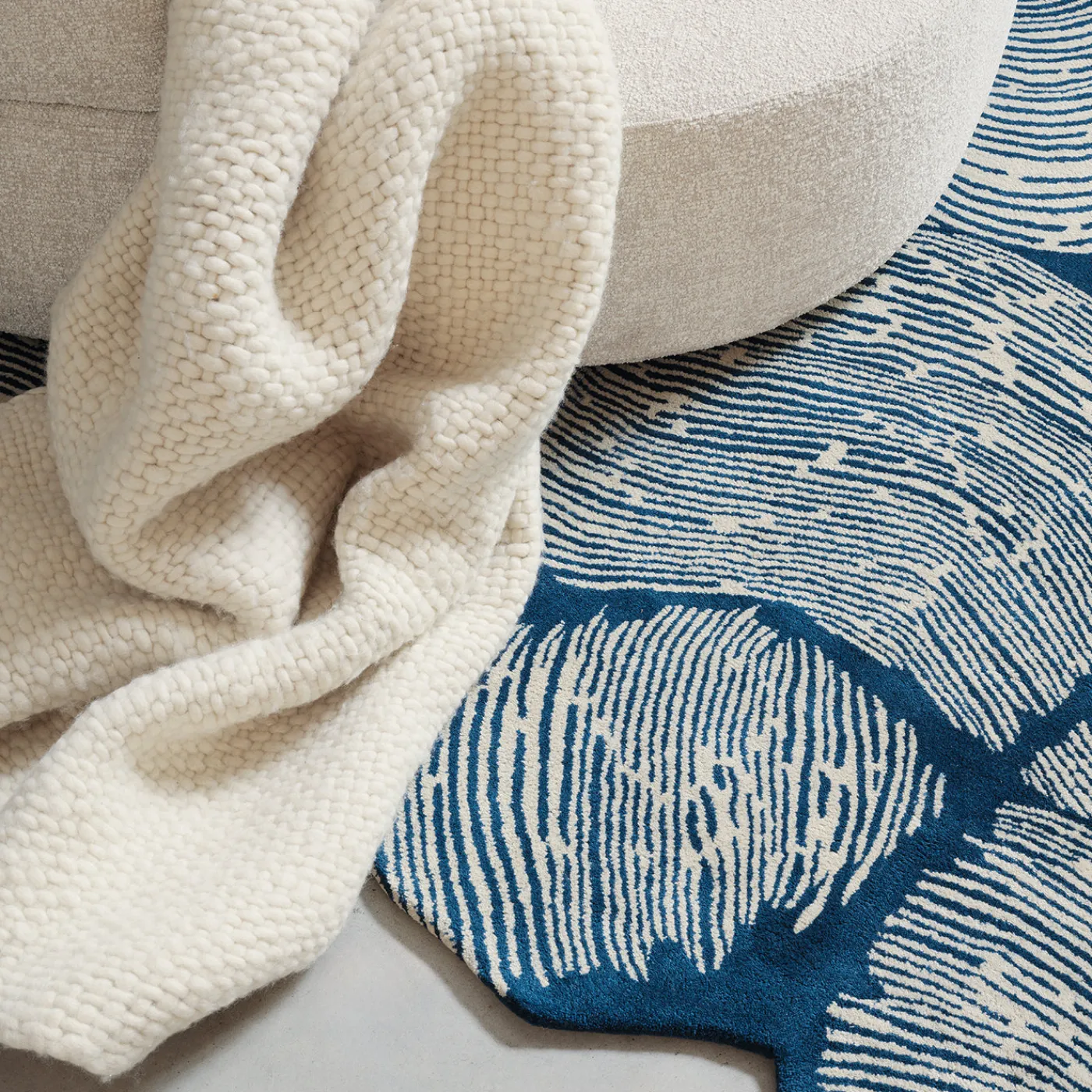 Mohebban Tappeto rettangolare Oceano blu in lana> Tappeti E Moquette