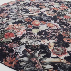 Instabilelab Tappeto rotondo Zaira con motivi floreali esotici e animali #2><noscript><img width=