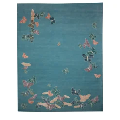 Sergio Mannino Studio Tappeto Spirit in the Sky Butterfly Blue realizzato a mano in lana e seta> Tappeti E Moquette