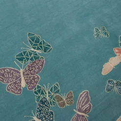 Sergio Mannino Studio Tappeto Spirit in the Sky Butterfly Blue realizzato a mano in lana e seta><noscript><img width=