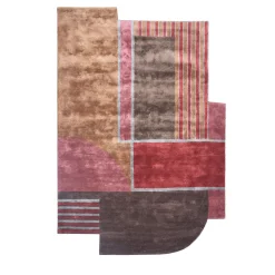 Jaipur Rugs Tappeto Tuftato a Mano Crimson Burst Cola e Marrone Pelle> Tappeti E Moquette