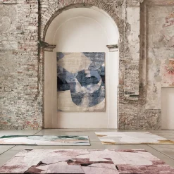 Mohebban Tappeto Untitled N° 936 in Lana e Seta di Bambù rosa><noscript><img width=