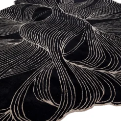 Jaipur Rugs Tappeto Velvety Vortex Ebony & Antique White trapuntato a mano><noscript><img width=