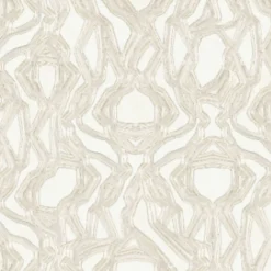 KOHRO Tessuto da rivestimento Equinox in poliestere Bianco e Beige> Carte Da Parati