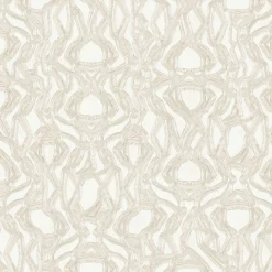 KOHRO Tessuto da rivestimento Equinox in poliestere Bianco e Beige><noscript><img width=