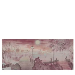 KOHRO Tessuto da rivestimento in cotone Nihon Moon rosso> Carte Da Parati